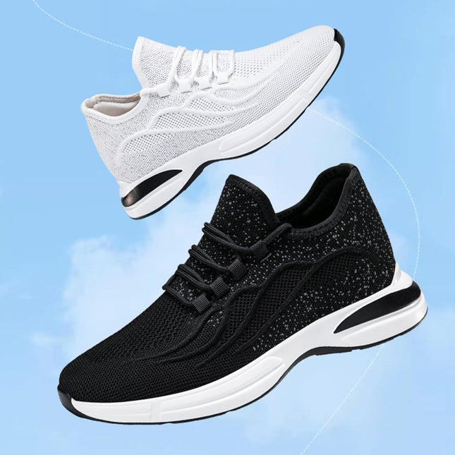 Sommer Sko for Menn med Skjult Hælløft – Pustende Mesh Sneakers med 7 cm Høydeøkning