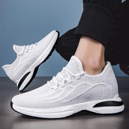 Sommer Sko for Menn med Skjult Hælløft – Pustende Mesh Sneakers med 7 cm Høydeøkning