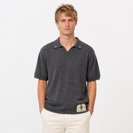 Vintage Polo T-skjorte til Herre – Seagull Collar & Løs Passform