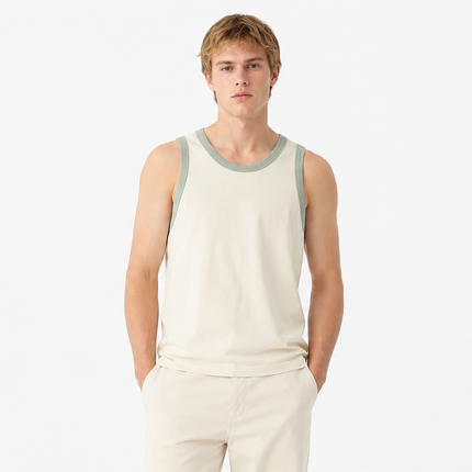 Oversized Tanktopp i 100 % Bomull til Herre – Ermeløs Retro Topp