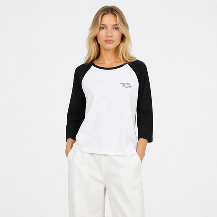 T-skjorte med Raglanermer til Dame – Color Block & Avslappet Sommerstil