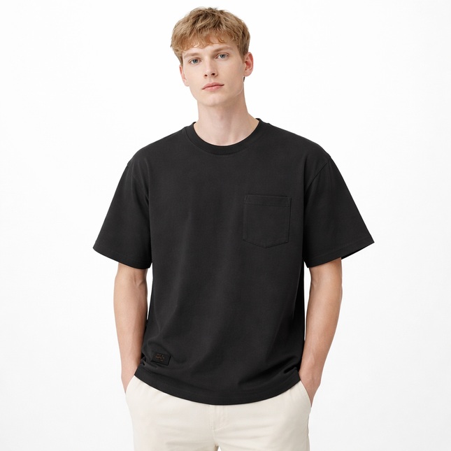 Kraftig Vintage T-skjorte til Herre – 300gsm Oversized Workwear Tee