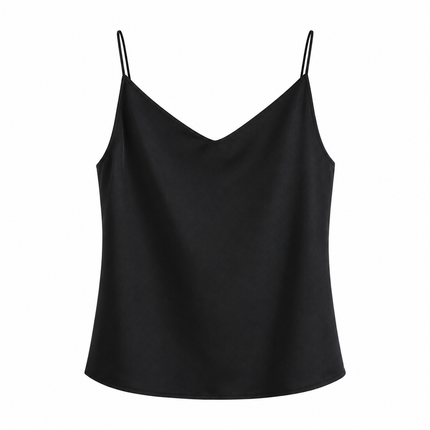 Sateng Camisole til Dame – Lang Topp med Smale Stropper