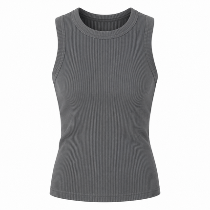 Ribbestrikket Tanktop for Herre – 260 g Figurnær Treningstopp