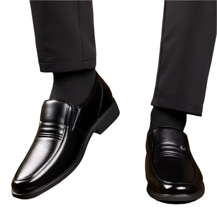 Luftige Skinnsko for Menn med Skjult 6 cm Løft – Elegant Slip-on for Sommer og Jobb