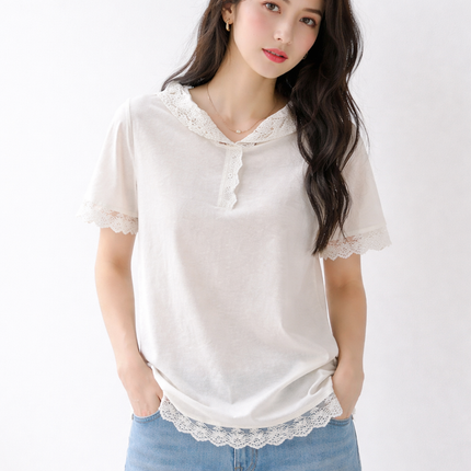Hvit T-skjorte med Hette & Blonde til Dame – Komfortabel og Trendy Sommerstil