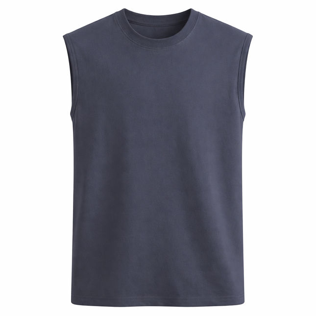 Bomullssinglet til Herre – 100% Bomull, Slim Fit & Perfekt for Trening