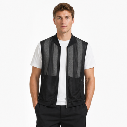 Lett Mesh Vest til Herre – Pustende Outdoor Vest med Flere Lommer