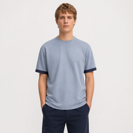 Kraftig T-skjorte til Herre – 260g Oversized med Drop Shoulder