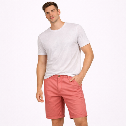 Herreshorts i 100% Bomull – Ensfargede, Komfortable og Stilrene til Sommer, Fritid og Casual Business