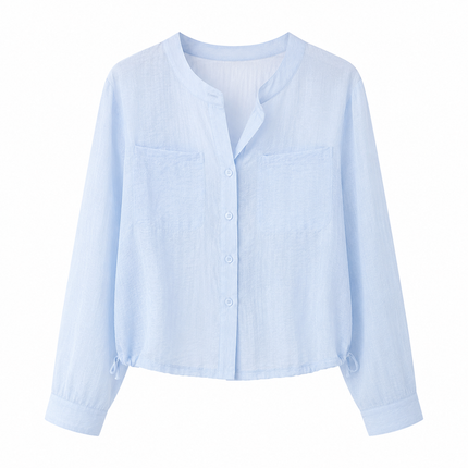 Oversized Lyocell Topp til Dame – Lett og Transparent Casual Sommerstil