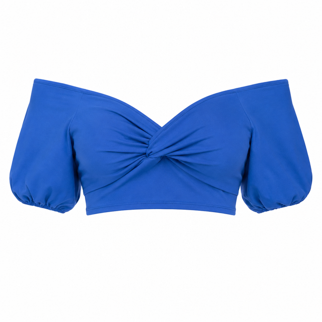 Off-Shoulder Crop Top til Dame – Ryggløs Topp med Knytedetalj