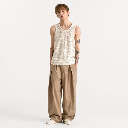 Strikket Vest til Herre – Vintage Hollow Design & Sommer Layering