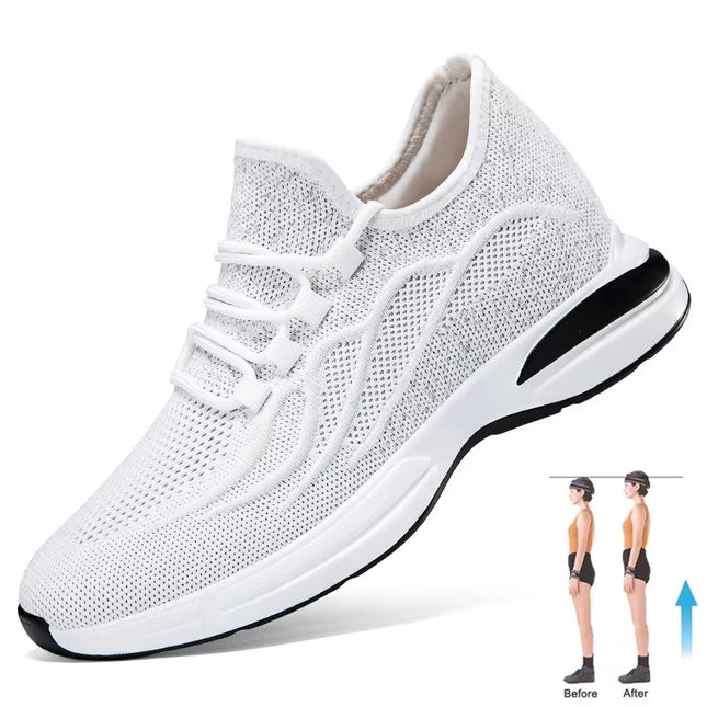 Sommer Sko for Menn med Skjult Hælløft – Pustende Mesh Sneakers med 7 cm Høydeøkning