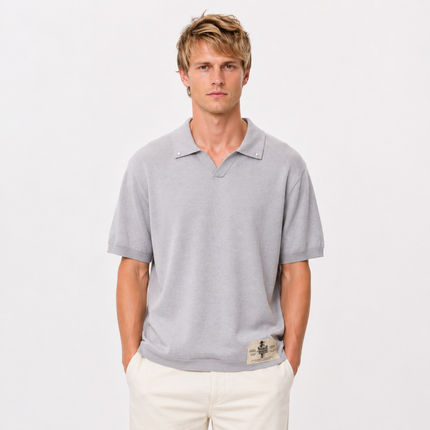 Vintage Polo T-skjorte til Herre – Seagull Collar & Løs Passform