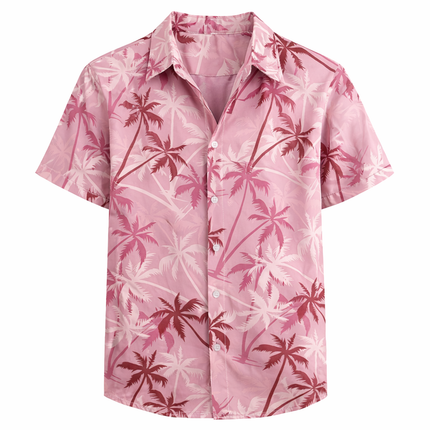 Hawaiisk Skjorte til Herre – Palmetrykk & Tropisk Sommerstil