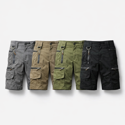 Taktische Herrenshorts mit hoher Taille – Militärstil, Sommer, sportliche Passform