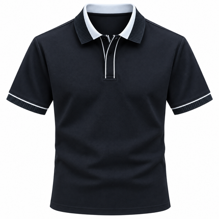 Kortermet poloskjorte for menn med color block-design