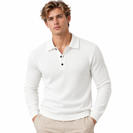 Langermet Polo for Herre – Pustende Business Casual T-skjorte