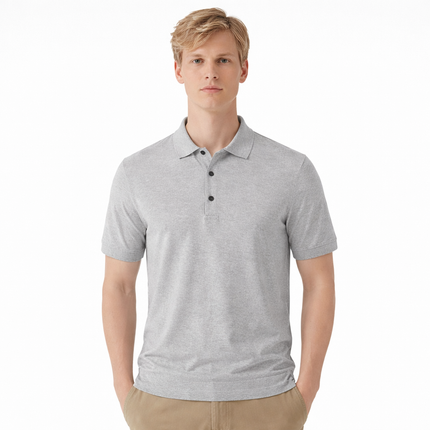 Merinoull Polo T-skjorte til Herre – 100% Merino, Strikket & Lett Sommerstil