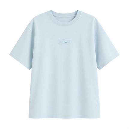 Bomulls T-skjorte til Dame – Løs Passform med Drop Shoulder & Diskré Print