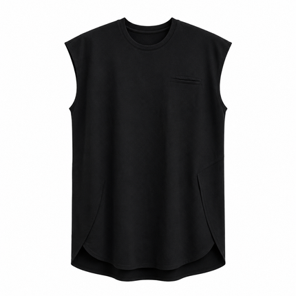 Lang Ermeløs T-skjorte for Herre – Løs Retro Sommertopp i Størrelser XS–5XL