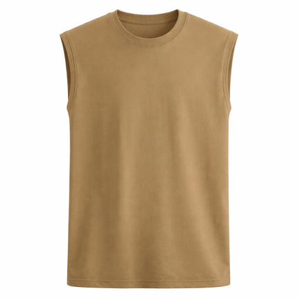 Bomullssinglet til Herre – 100% Bomull, Slim Fit & Perfekt for Trening