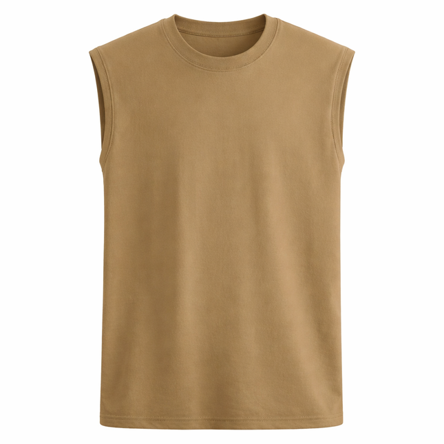 Bomullssinglet til Herre – 100% Bomull, Slim Fit & Perfekt for Trening