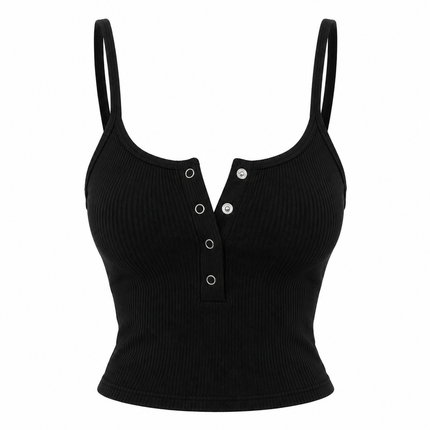 Figurnær corset crop top med smale stropper