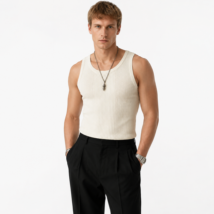 Slim Fit Tank Top til Herre – Elastisk Treningsvest for Gym og Sommer