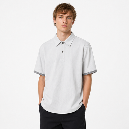 Stripet Polo T-skjorte til Herre – Slim Fit & Sommerstil