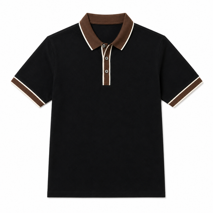 Strikket Poloskjorte i Lyocell til Herre – Lett, Myk og Perfekt for Business Casual