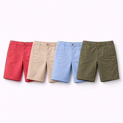 Herrenshorts aus 100 % Baumwolle – modern, komfortabel und stilvoll für den Sommer, fritid und Casual Business