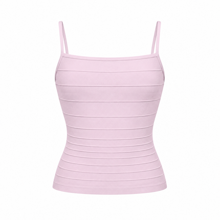 Korsettinspirert Crop Top til Dame – Spagettistropper og Firkantet Utringning