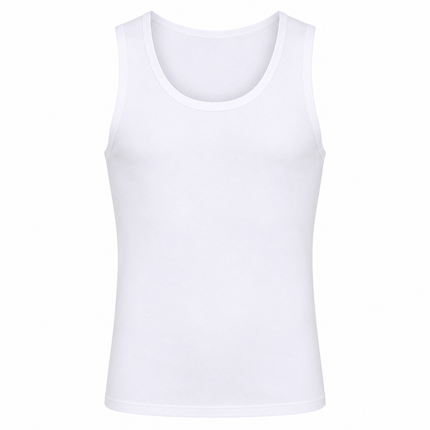 Bomulls Tank Top til Herre – Plus Size Fitness Singlet for Sommer