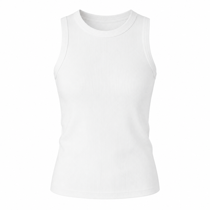 Ribbestrikket Tanktop for Herre – 260 g Figurnær Treningstopp
