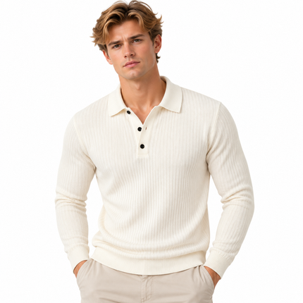 Langermet Polo for Herre – Pustende Business Casual T-skjorte