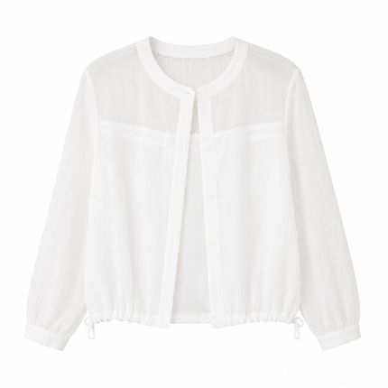Oversized Lyocell Topp til Dame – Lett og Transparent Casual Sommerstil