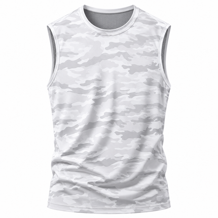 Kamuflasje tanktop med hurtigtørkende og pustende design