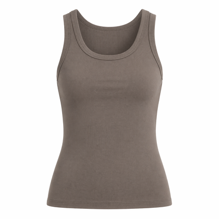 Sort Singlet til Dame – Slim Fit i Myk Bomull