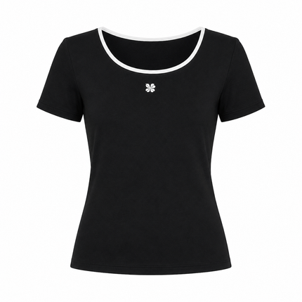 Beige Slim Fit T-skjorte til Dame – Elegant og Minimalistisk Sommertopp