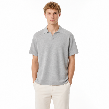 Strikket Polo til Herre – Myk og Pustende Business Casual Sommerstil