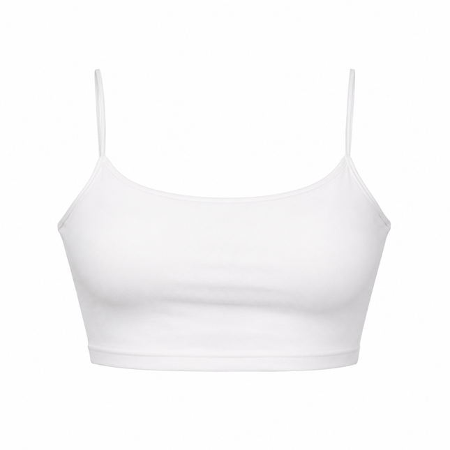 Svart Halter Crop Top til Dame – Ryggløs Sommertopp med Minimalistisk Design