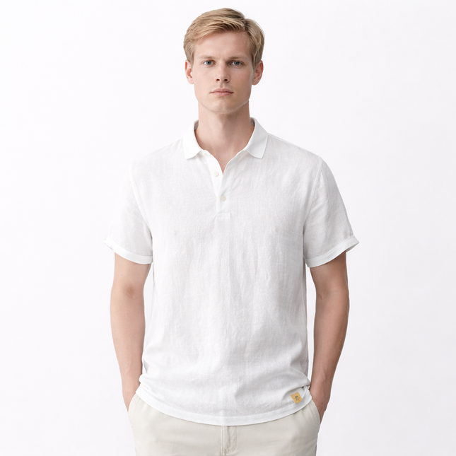 Kortermet Linskjorte til Herre – 100% Lin, Lett & Pustende (M–3XL)