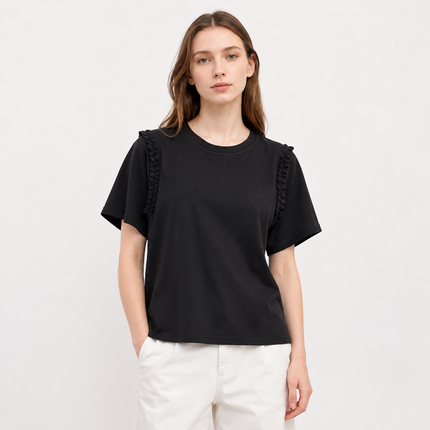 Lett Mesh T-skjorte til Dame – Kunstnerisk og Casual Sommertopp