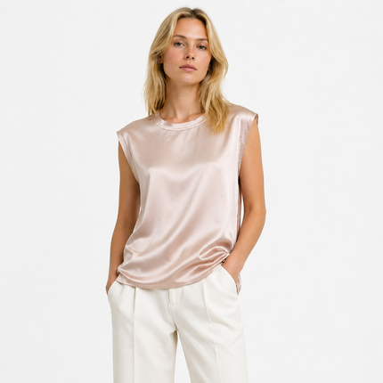Silke Singlet til Dame – 100% Ren Silke & Elegant Satinfinish