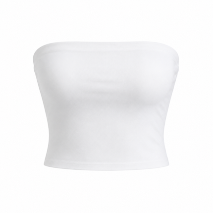 Stroppeløs Croptop for Dame – Minimalistisk Bandeau Sommertopp