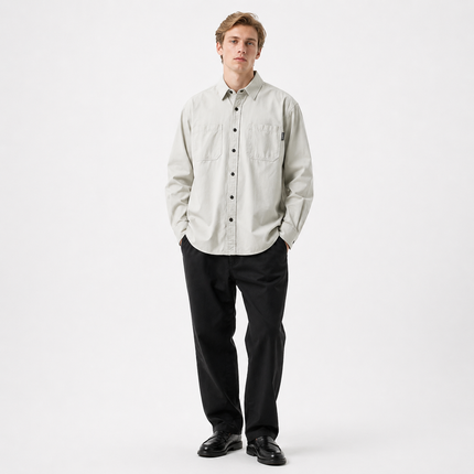 Bomullsskjorte til Herre – Vintage Langermet Workwear Stil
