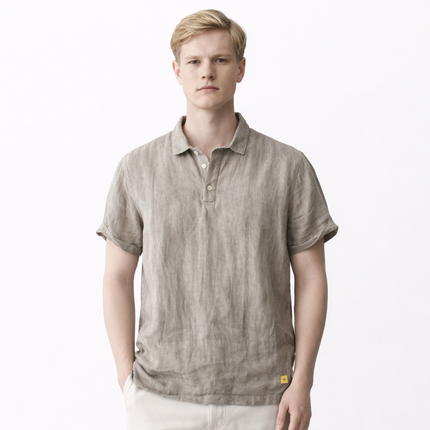 Kortermet Linskjorte til Herre – 100% Lin, Lett & Pustende (M–3XL)