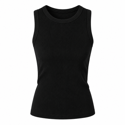 Ribbestrikket Tanktop for Herre – 260 g Figurnær Treningstopp